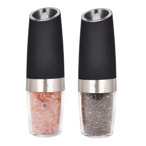1pc Electric Gravity Sensor Salt Pepper Grinder Mills LED Adjustable Coarseness