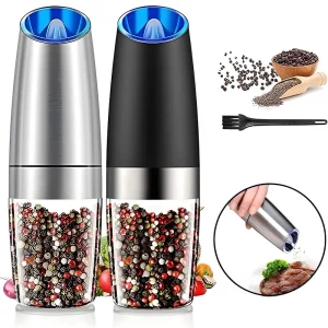 Gravity Electric Salt and Pepper Grinder Mill Shakers Adjustable Automatic AU